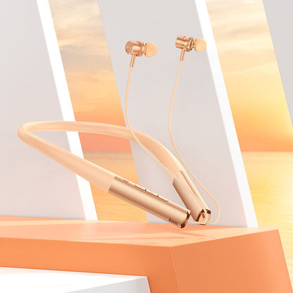 Hoco ES71 Platinum neck-mounted BT headset - orange smoothie - Saif Al Najmi Kw