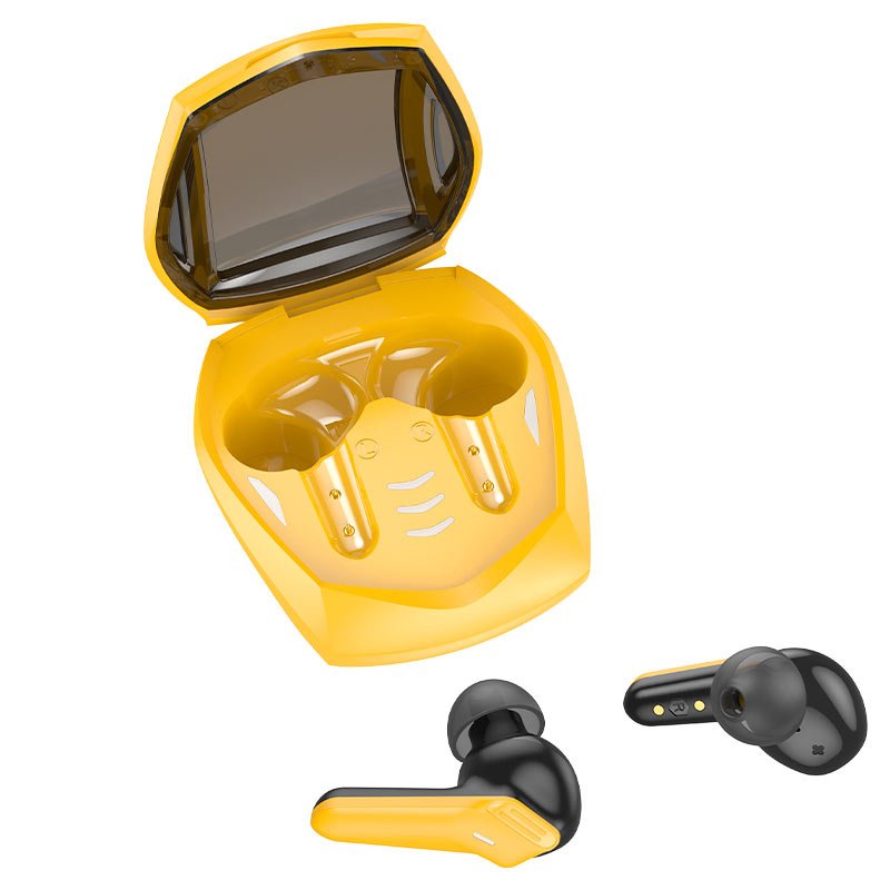 Hoco EW28 Magic true wireless BT gaming headset - yellow - Saif Al Najmi KwEarpodshocoSaif Al Najmi KwEW28Hoco EW28 Magic true wireless BT gaming headset - yellow - Saif Al Najmi Kw