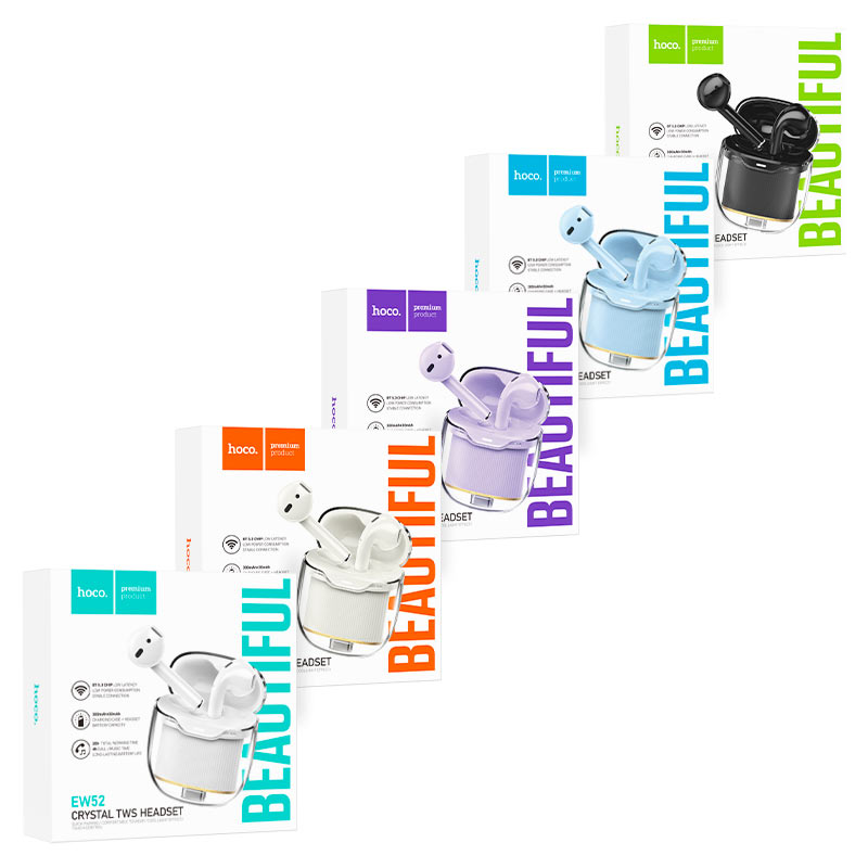 Hoco EW52 Lilly true wireless BT headset - white - Saif Al Najmi Kw