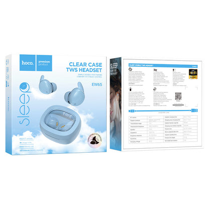 Hoco EW65 Shadow true wireless sleep BT headset - blue - Saif Al Najmi Kw
