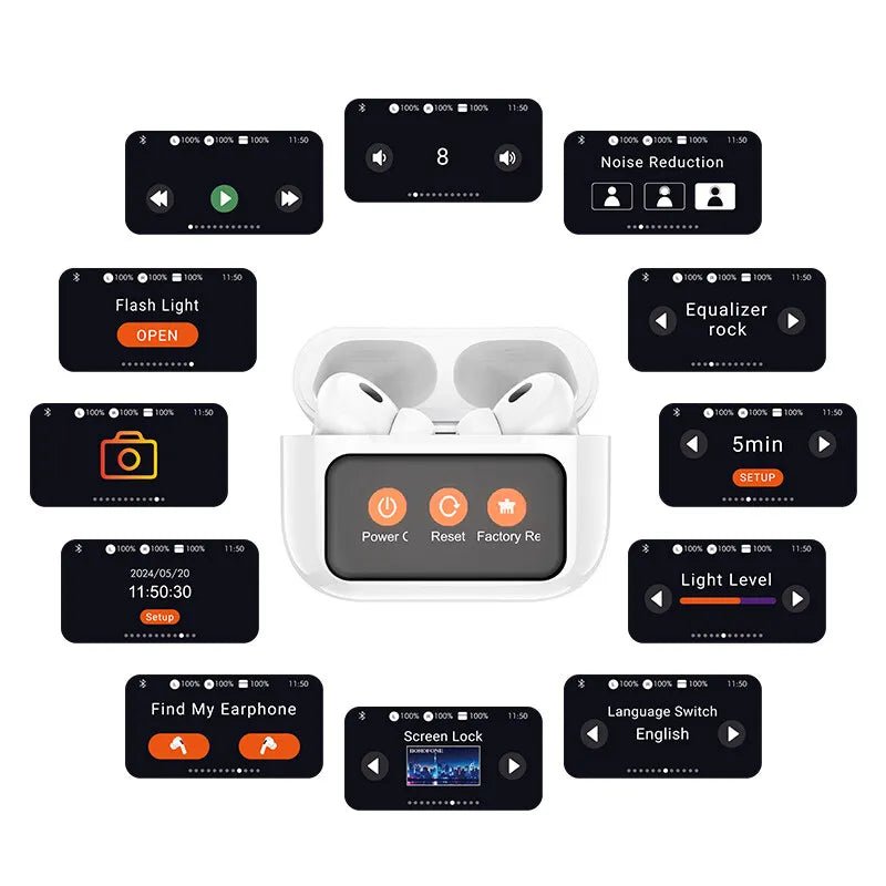 Hoco EW72 Soar true wireless ANC Noise Reduction touch screen BT headset - white - Saif Al Najmi KwEarpodshocoSaif Al Najmi KwEW72Hoco EW72 Soar true wireless ANC Noise Reduction touch screen BT headset - white - Saif Al Najmi Kw