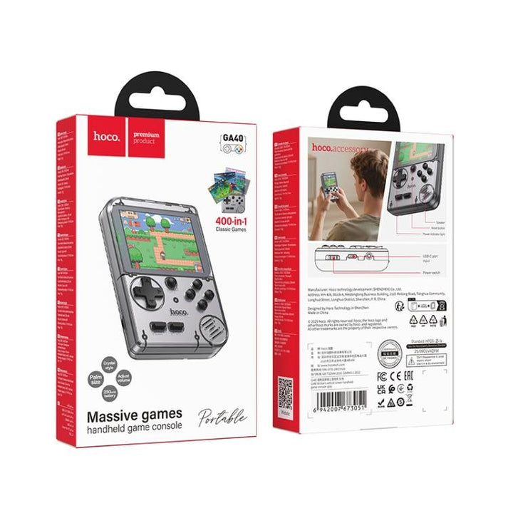 HOCO GA40 Retro Handheld Game Console Vertical Screen Portable Gray - Saif Al Najmi KwGamingHocoSaif Al Najmi KwHOCO GA40 Retro Handheld Game Console Vertical Screen Portable Gray