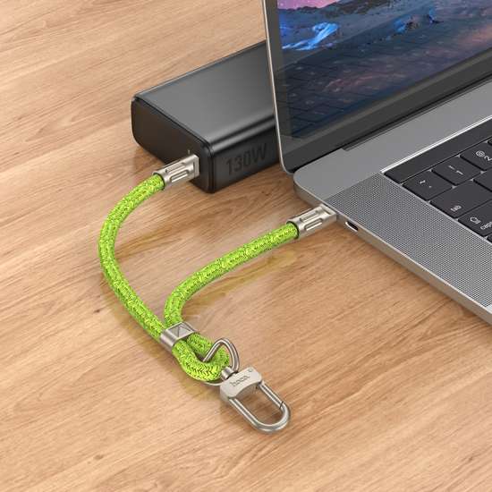 Hoco GH5 Adjustable Messenger Lanyard with typec to typec Cable - Saif Al Najmi KwData CableshocoSaif Al Najmi KwGreenHoco GH5 Adjustable Messenger Lanyard with typec to typec Cable