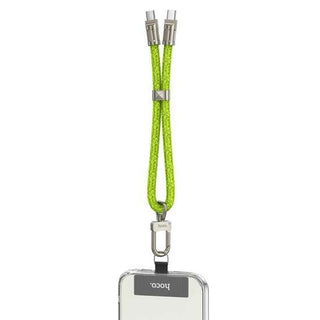 Hoco GH5 Adjustable Messenger Lanyard with typec to typec Cable - Saif Al Najmi KwData CableshocoSaif Al Najmi KwGreenHoco GH5 Adjustable Messenger Lanyard with typec to typec Cable