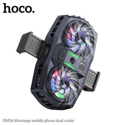HOCO GM36 Dual Mobile Phone Cooler – High - Speed Gaming Cooling Fan - Saif Al Najmi KwCooling FansHocoSaif Al Najmi KwHOCO GM36 Dual Mobile Phone Cooler – High - Speed Gaming Cooling Fan