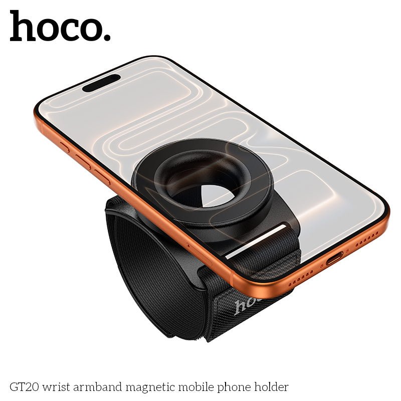 HOCO GT20 Magnetic Wrist Phone Holder Adjustable Sports Armband - Saif Al Najmi KwPhone HolderHocoSaif Al Najmi KwHOCO GT20 Magnetic Wrist Phone Holder Adjustable Sports Armband