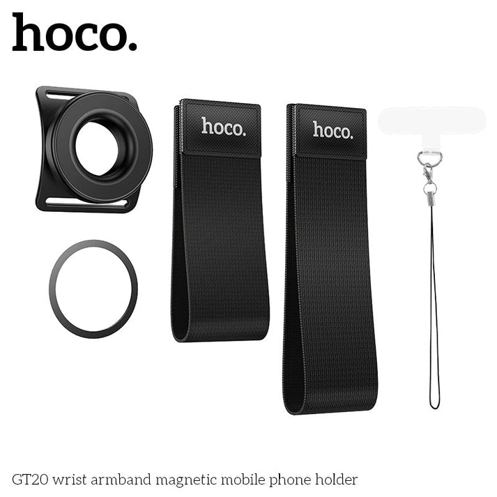 HOCO GT20 Magnetic Wrist Phone Holder Adjustable Sports Armband - Saif Al Najmi KwPhone HolderHocoSaif Al Najmi KwHOCO GT20 Magnetic Wrist Phone Holder Adjustable Sports Armband