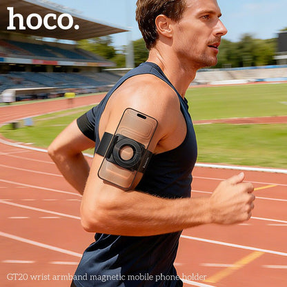 HOCO GT20 Magnetic Wrist Phone Holder Adjustable Sports Armband - Saif Al Najmi KwPhone HolderHocoSaif Al Najmi KwHOCO GT20 Magnetic Wrist Phone Holder Adjustable Sports Armband
