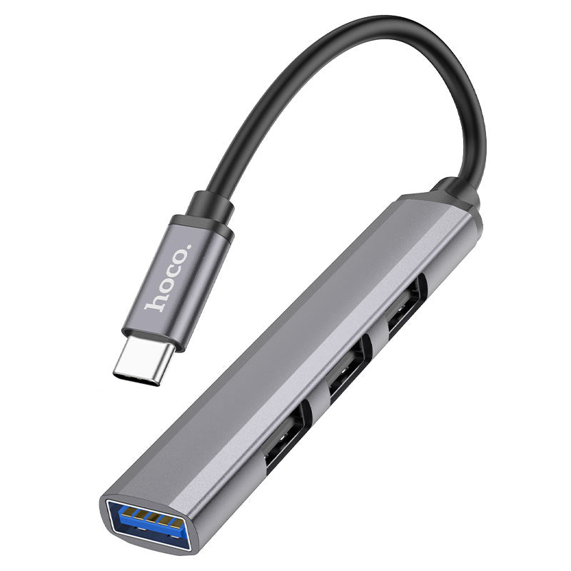 Hoco HB26 4 in 1 adapter(Type - C to USB3.0+USB2.0*3) - Saif Al Najmi KwOTG / ConnectorsHocoSaif Al Najmi KwHB27Metal GrayHoco HB26 4 in 1 adapter(Type - C to USB3.0+USB2.0*3) - Saif Al Najmi Kw