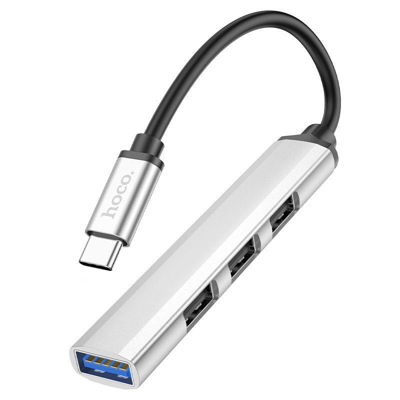 Hoco HB26 4 in 1 adapter(Type - C to USB3.0+USB2.0*3) - Saif Al Najmi KwOTG / ConnectorsHocoSaif Al Najmi KwHB27Metal GrayHoco HB26 4 in 1 adapter(Type - C to USB3.0+USB2.0*3) - Saif Al Najmi Kw