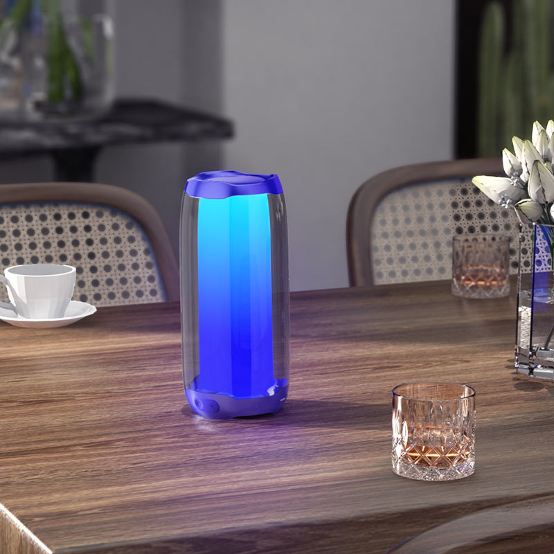 Hoco HC8 Pulsating colorful luminous wireless speaker - Blue - Saif Al Najmi Kw