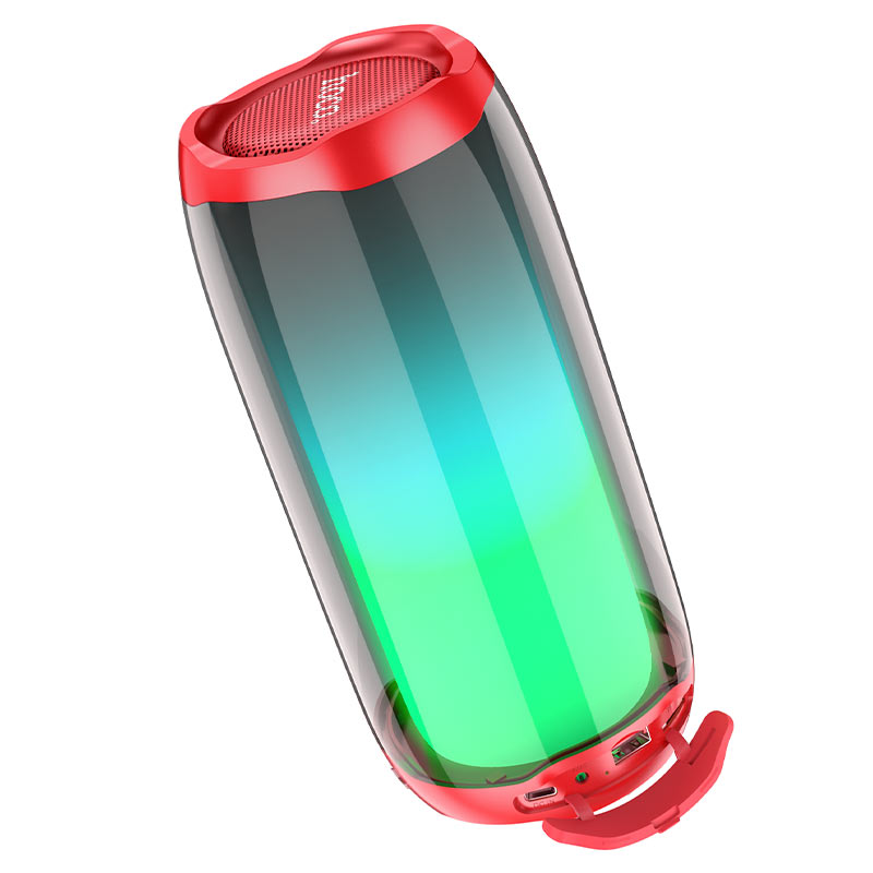 Hoco HC8 Pulsating colorful luminous wireless speaker - Red - Saif Al Najmi Kw