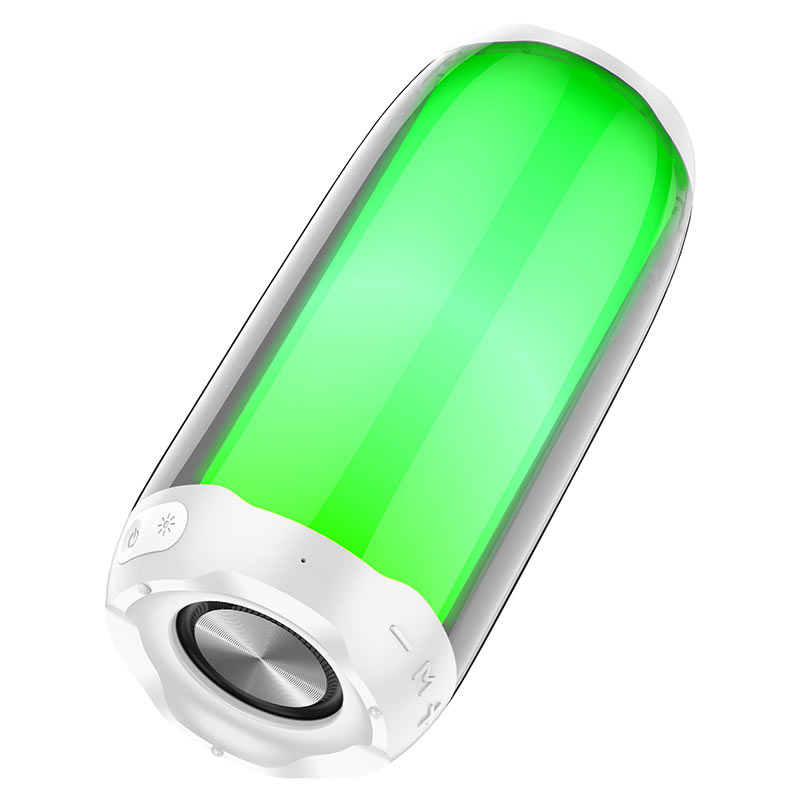 Hoco HC8 Pulsating colorful luminous wireless speaker - White - Saif Al Najmi Kw