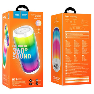 Hoco HC8 Pulsating colorful luminous wireless speaker - White - Saif Al Najmi KwWireless SpeakersHocoSaif Al Najmi KwHC8-WHIHoco HC8 Pulsating colorful luminous wireless speaker - White - Saif Al Najmi Kw