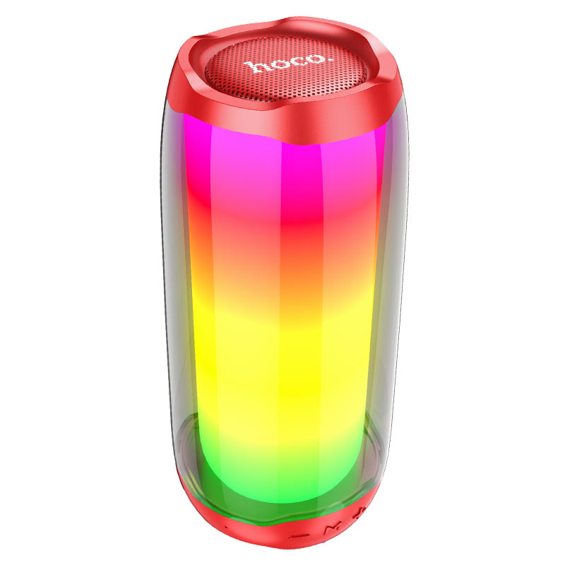 Hoco HC8 Pulsating colorful luminous wireless speaker - Red - Saif Al Najmi Kw