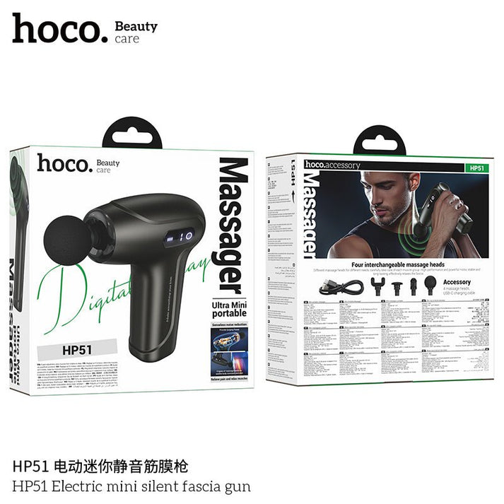 Hoco HP51 Mini Fascial Gun – Portable Deep Tissue Handheld Massager - Saif Al Najmi KwMassage gunHocoSaif Al Najmi KwHoco HP51 Mini Fascial Gun – Portable Deep Tissue Handheld Massager