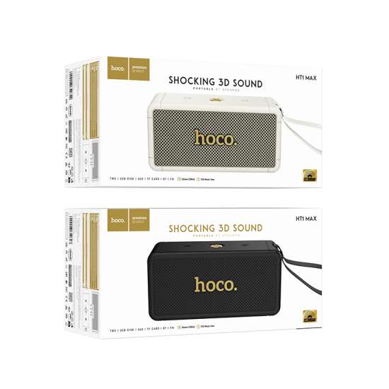 HOCO. HT1 Max Wireless Sports 40W Portable Speaker – Premium Sound (Supports TF, USB, AUX) – White & Black - Saif Al Najmi KwWireless SpeakersHocoSaif Al Najmi KwWhiteHOCO. HT1 Max Wireless Sports 40W Portable Speaker – Premium Sound (Supports TF, USB, AUX) – White & Black