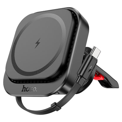 HOCO HW23 Might Wireless Car Charger – Air Vent Mount (15W Fast Charging)