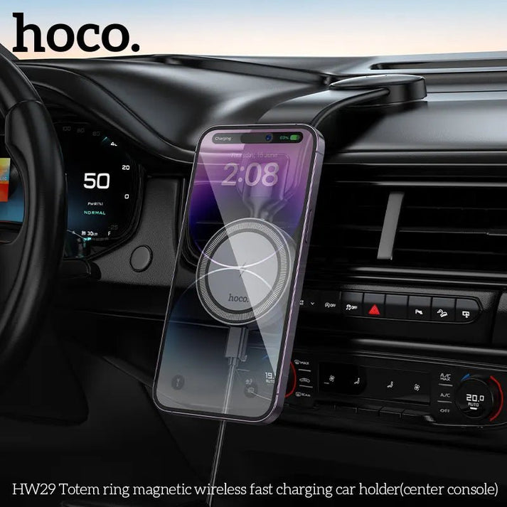 HOCO HW29 Totem Ring Magnetic Wireless Car Charger – Fast Charging Console Mount - Saif Al Najmi KwCar AccessoriesHocoSaif Al Najmi KwHOCO HW29 Totem Ring Magnetic Wireless Car Charger – Fast Charging Console Mount - Saif Al Najmi Kw