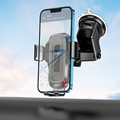 HOCO HW3 Wise Wireless Car Charger – Dashboard Mount (15W Fast Charging)