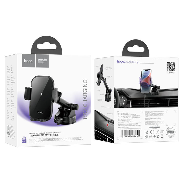 HOCO HW5 Journey Wireless Car Charger – 15W Dashboard Mount - Saif Al Najmi KwPhone HolderHocoSaif Al Najmi KwHOCO HW5 Journey Wireless Car Charger – 15W Dashboard Mount