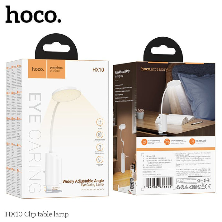 Hoco HX10 Clamp Desk Lamp – Adjustable Brightness Light - Saif Al Najmi KwLED LightHocoSaif Al Najmi Kwhx10-hocoHoco HX10 Clamp Desk Lamp – Adjustable Brightness Light