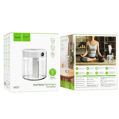 Hoco HX31 Desktop Humidifier – Cool Mist Aroma Diffuser (White) - Saif Al Najmi KwhumidifierHocoSaif Al Najmi KwHoco HX31 Desktop Humidifier – Cool Mist Aroma Diffuser (White)