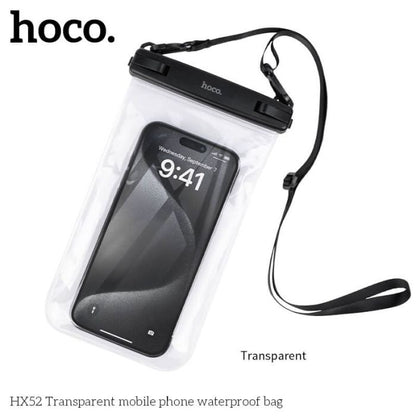 Hoco HX52 Transparent Waterproof Mobile Phone Bag - Saif Al Najmi KwPhone CaseHocoSaif Al Najmi KwHoco HX52 Transparent Waterproof Mobile Phone Bag