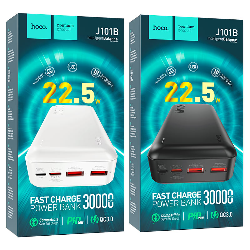 Hoco J101B Astute Power Bank (22.5W, 30000mAh) - Saif Al Najmi Kw