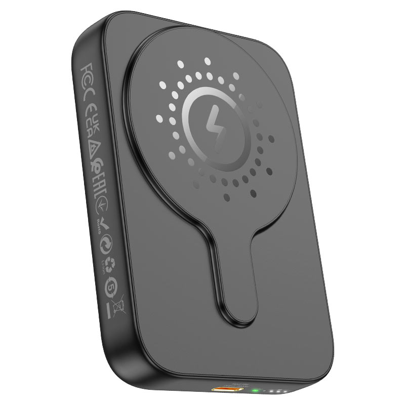Hoco J117A "Esteem" PD20W Wireless Magnetic Power Bank 10000mAh - Black - Saif Al Najmi Kw