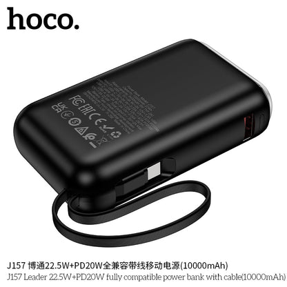 Hoco J157 Leader 22.5W + PD20W Power Bank – 10,000 mAh Fast Charger - Saif Al Najmi KwPower BanksHocoSaif Al Najmi KwWhiteHoco J157 Leader 22.5W + PD20W Power Bank – 10,000 mAh Fast Charger