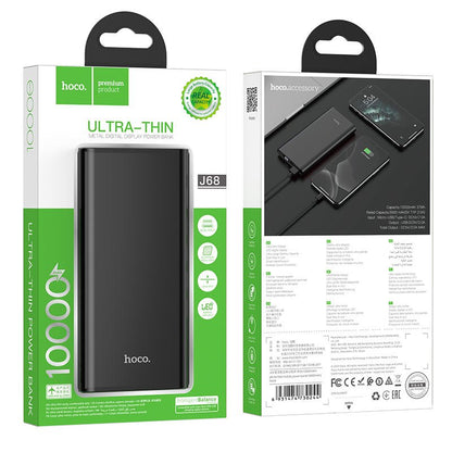 Hoco J68 Resourceful 10000mAh Power Bank – Dual Output | Compact - Saif Al Najmi KwPower BanksHocoSaif Al Najmi KwBlackHoco J68 Resourceful 10000mAh Power Bank – Dual Output | Compact