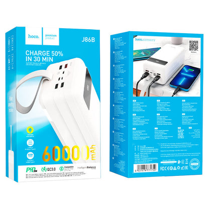 Hoco J86B 60000mAh Power Bank – 22.5W Fast Charging