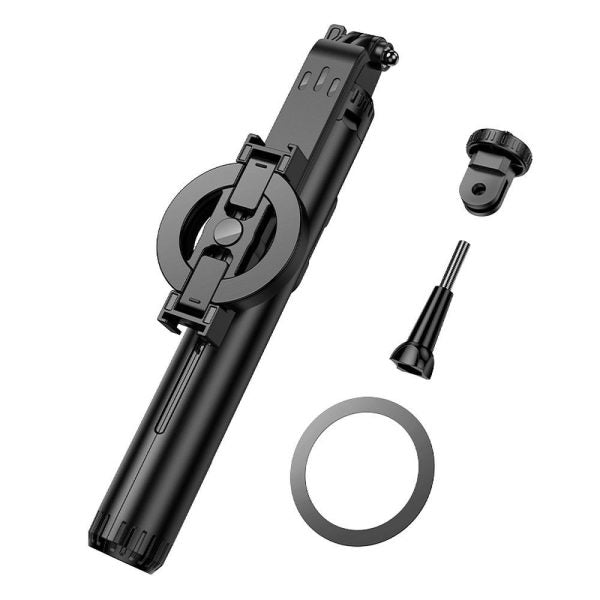 Hoco K25 Magnetic Selfie Stick with Wireless Remote Control Tripod – Black - Saif Al Najmi KwTripodsHocoSaif Al Najmi KwHoco K25 Magnetic Selfie Stick with Wireless Remote Control Tripod – Black