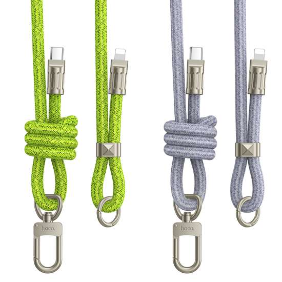 Hoco Lanyard Cable GH7 Elegant series - Saif Al Najmi KwData CablesHocoSaif Al Najmi KwC TO IPHONE GREENHoco Lanyard Cable GH7 Elegant series