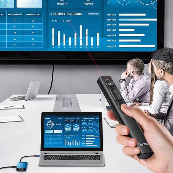 Hoco Laser Pointer GM201 Smart PPT Page Turning Pen - Bluetooth Model - Saif Al Najmi KwPointer penHocoSaif Al Najmi KwHoco Laser Pointer GM201 Smart PPT Page Turning Pen - Bluetooth Model - Saif Al Najmi Kw