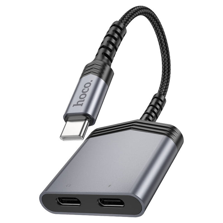 Hoco LS40 Type - C to dual Type - C digital audio converter - Saif Al Najmi KwOTG / ConnectorsHocoSaif Al Najmi KwLS40Hoco LS40 Type - C to dual Type - C digital audio converter - Saif Al Najmi Kw
