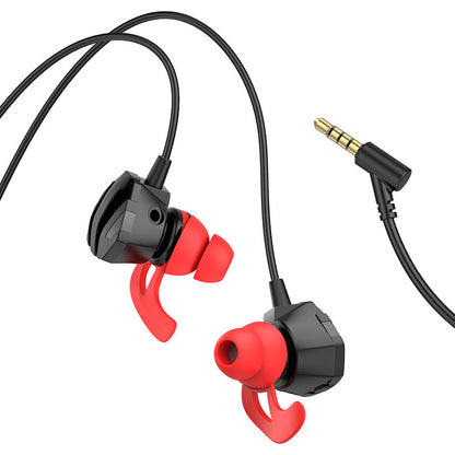 M105 Sharp wire control gaming earphones with microphone - black - Saif Al Najmi Kw
