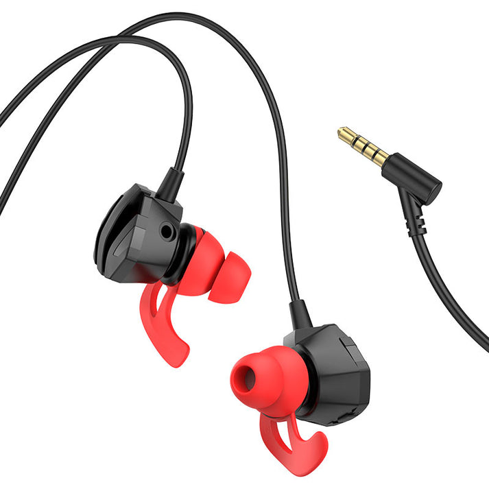 M105 Sharp wire control gaming earphones with microphone - black - Saif Al Najmi Kw