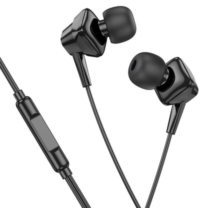 M113 Clear universal digital earphones with microphone AUX - black - Saif Al Najmi Kw