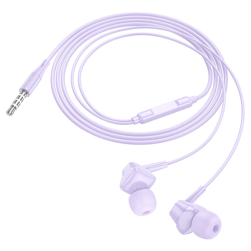 M113 Clear universal digital earphones with microphone AUX - purple - Saif Al Najmi Kw