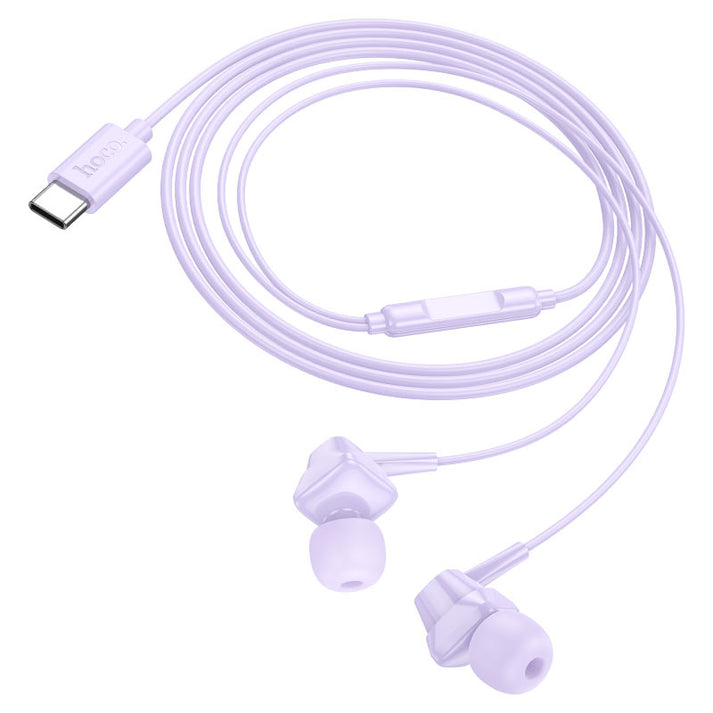 M113 Landy universal digital earphones with microphone Type-C - purple - Saif Al Najmi Kw