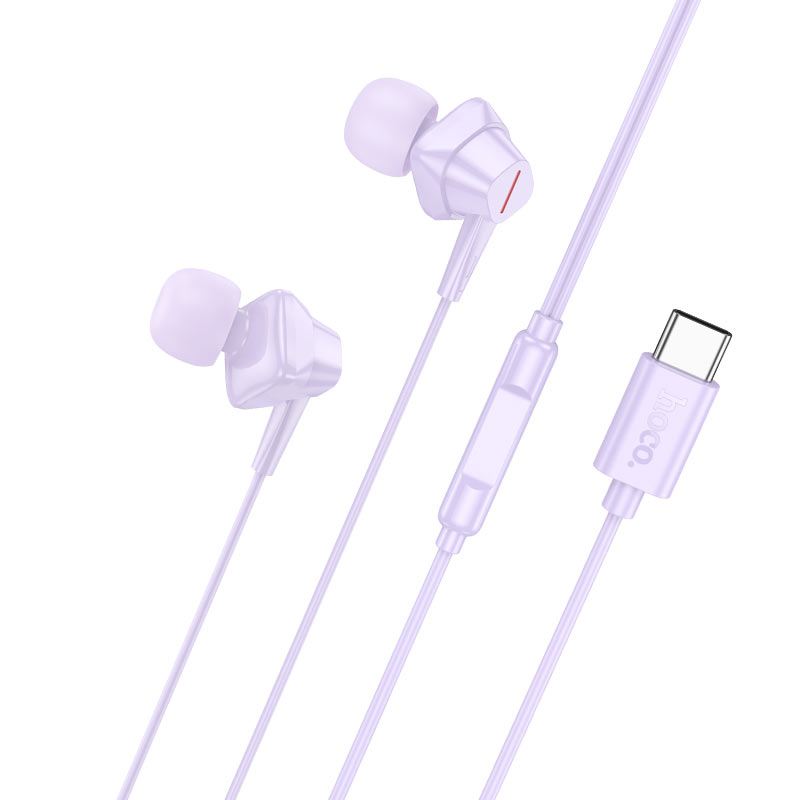 M113 Landy universal digital earphones with microphone Type-C - purple - Saif Al Najmi Kw