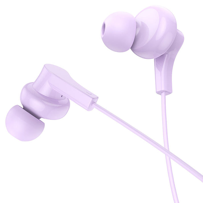 M114 Type-C Jia universal earphones with microphone - purple - Saif Al Najmi Kw