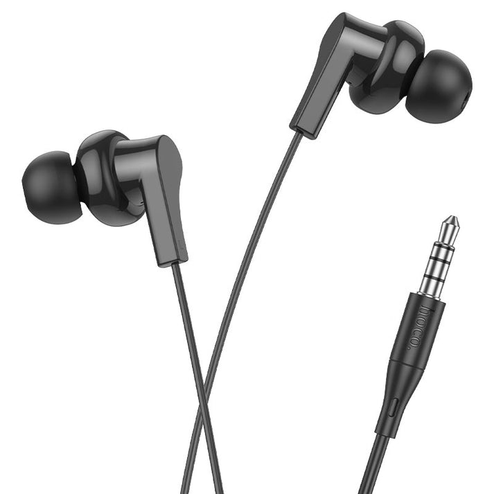 M114 Jia universal digital earphones with microphone - black - Saif Al Najmi Kw