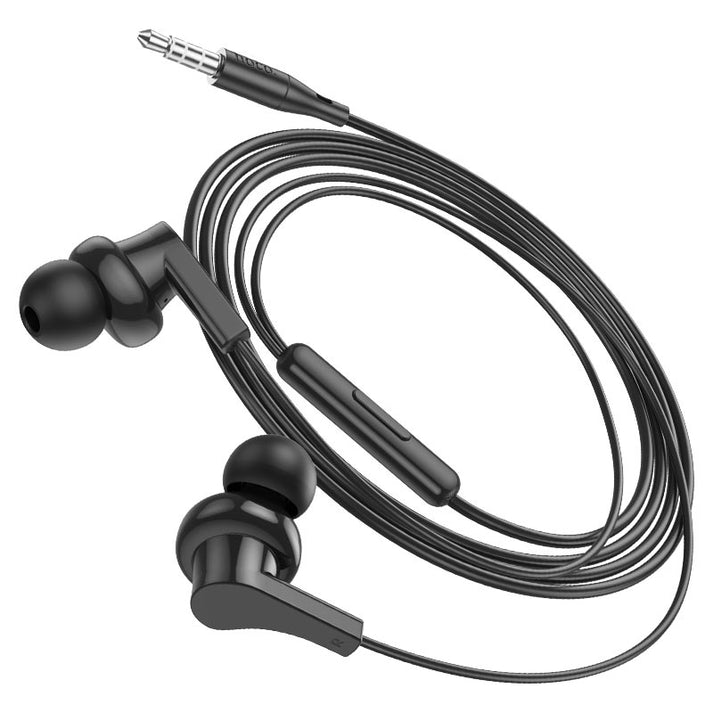 M114 Jia universal digital earphones with microphone - black - Saif Al Najmi Kw