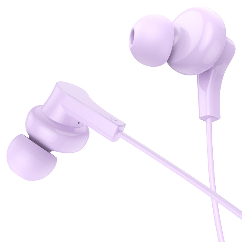 M114 Jia universal digital earphones with microphone - purple - Saif Al Najmi Kw