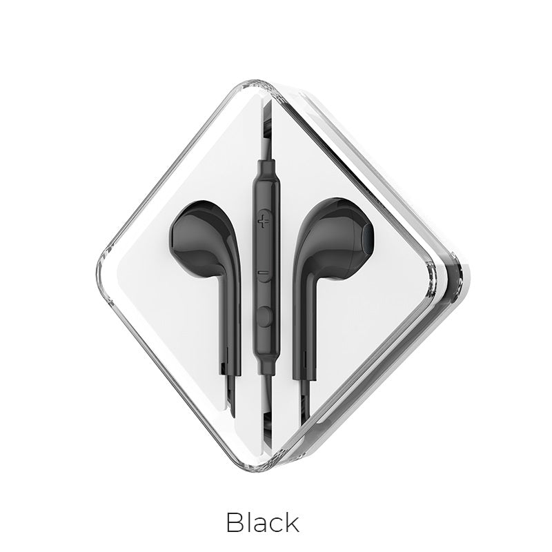 M55 Memory sound wire control earphones with mic - black - Saif Al Najmi Kw