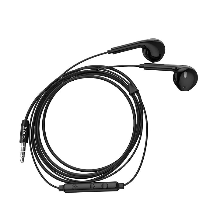 M55 Memory sound wire control earphones with mic - black - Saif Al Najmi Kw