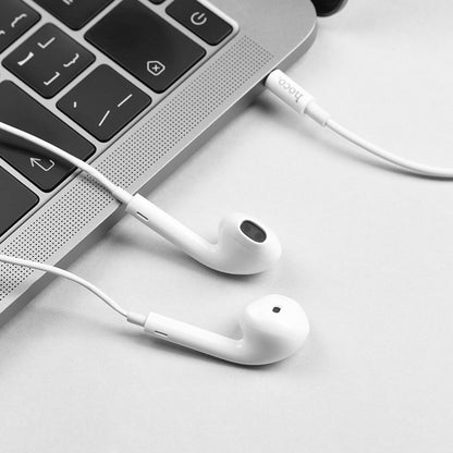 M55 Memory sound wire control earphones with mic - white - Saif Al Najmi Kw